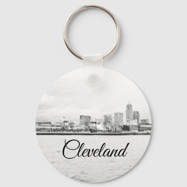 Cleveland Ohio Skyline Nyckelring (Framsida)