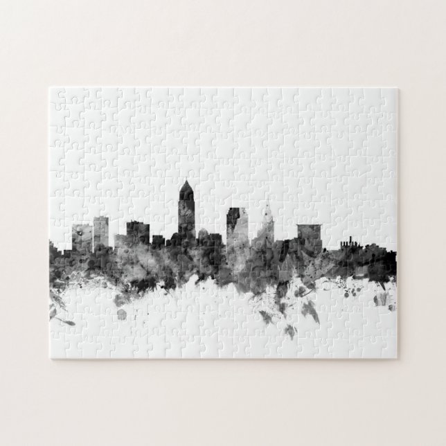 Cleveland Ohio Skyline Pussel (Horisontell)