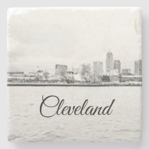 Cleveland Ohio Skyline Stenunderlägg