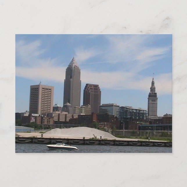 Cleveland Ohio Skyline Vykort (Framsida)
