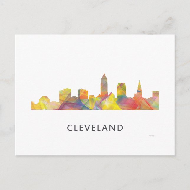 CLEVELAND, OHIO SKYLINE WB1 - VYKORT (Framsida)