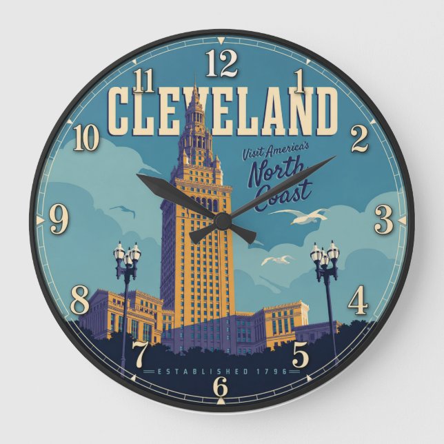 Cleveland Ohio Stor Klocka (Framsida)