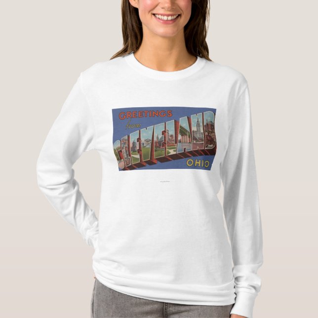 Cleveland Ohio - stora brevplatser 3 T Shirt (Framsida)