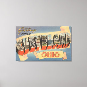 Cleveland Ohio - stora brevplatser Canvastryck