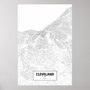 Cleveland, Ohio (svart på vitt) Poster