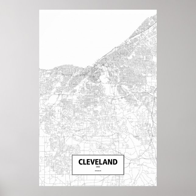 Cleveland, Ohio (svart på vitt) Poster (Framsidan)