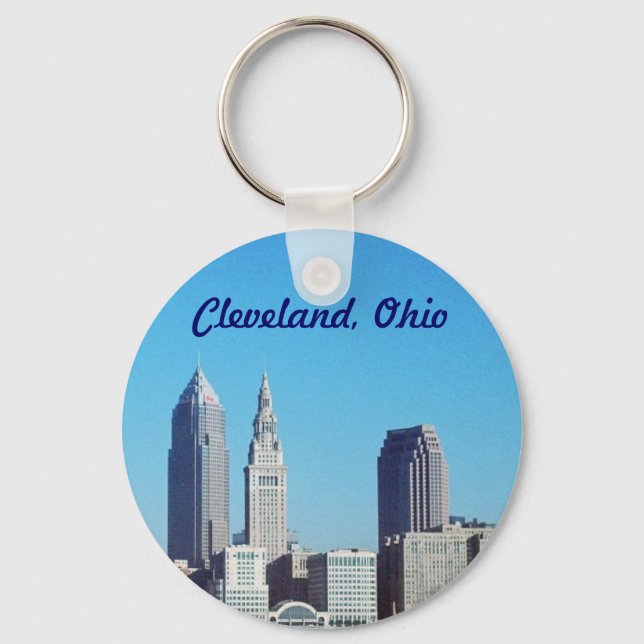 Cleveland, Ohio Torn Icons Keychain Nyckelring (Framsida)