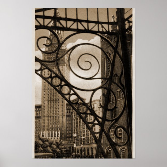 Cleveland Ohio Union Terminal Torn Poster (Framsidan)