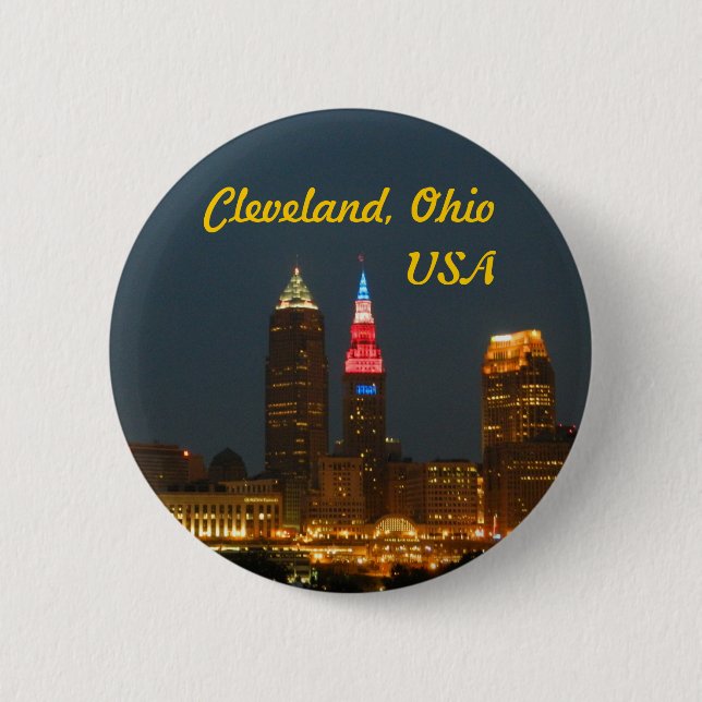 Cleveland Ohio USA Button Knapp (Framsida)