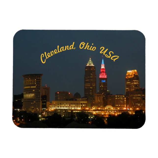 Cleveland Ohio USA (Curve) Magnet (Horisontell)