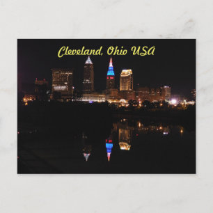 Cleveland, Ohio USA (River Reflection) Postcard Vykort