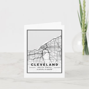 Cleveland Ohio USA Travel City Karta Kort