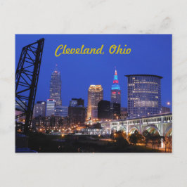 Cleveland, Ohio Väster Side Skyline vykort