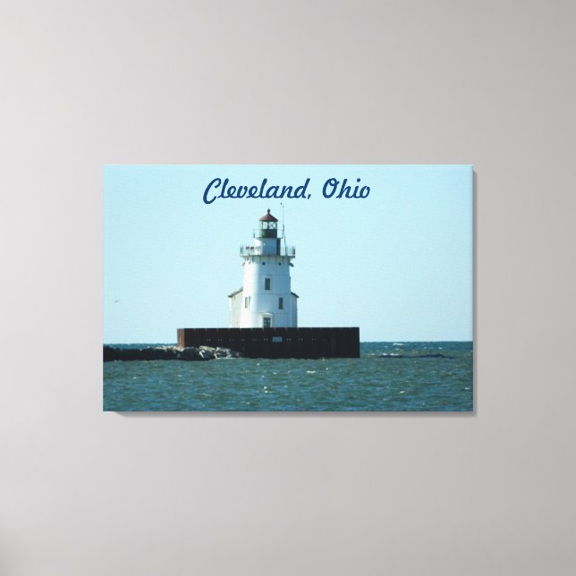 Cleveland, omformad arbetsyta för OH-fyr Canvastryck (Framsida)
