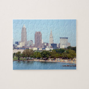 Cleveland pussel för Ohio sommarhorisont