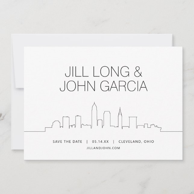 Cleveland Save Date Inbjudningar (Framsida)