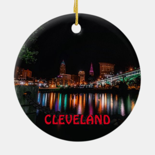 Cleveland Scenia-julprydnad Julgransprydnad Keramik (Baksidan)
