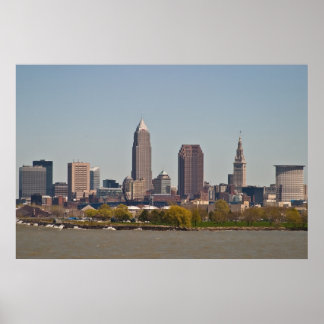 Cleveland Skyline i Vår Poster