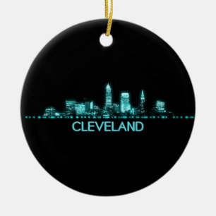 Cleveland Skyline Julgransprydnad Keramik