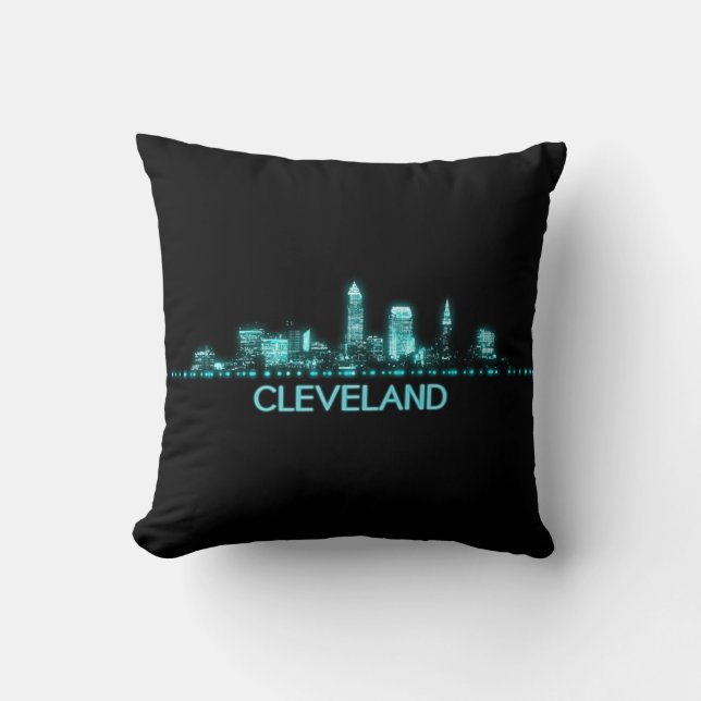 Cleveland Skyline Kudde (Framsida)