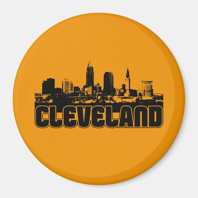 Cleveland Skyline Magnet (Framsidan)