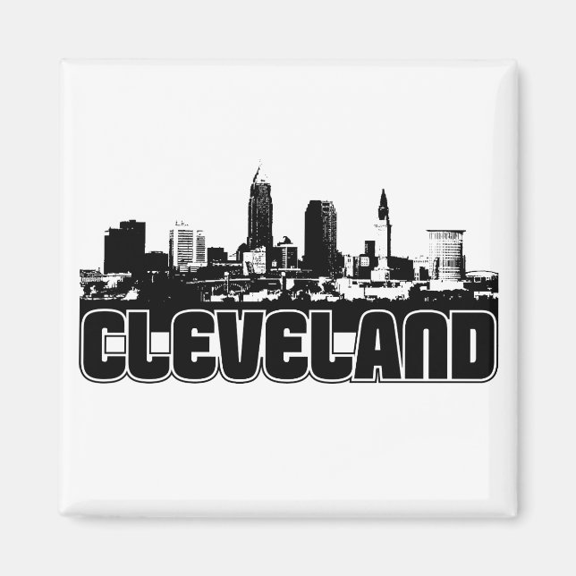 Cleveland Skyline Magnet (Framsidan)