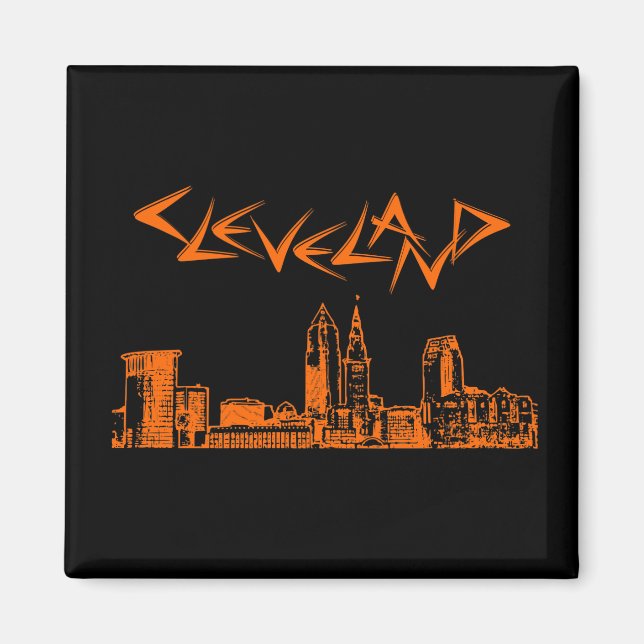 Cleveland Skyline Magnet (Framsidan)