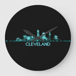 Cleveland Skyline Stor Klocka