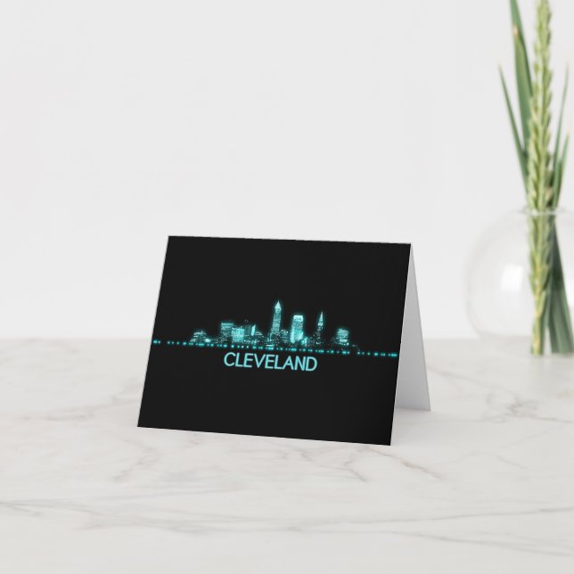 Cleveland Skyline Tack Kort (Framsida)