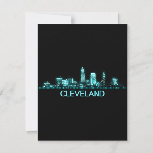 Cleveland Skyline Tack Kort (Framsida)