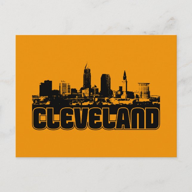 Cleveland Skyline Vykort (Framsida)