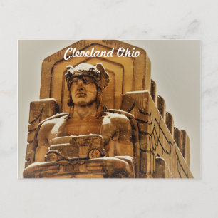 Cleveland Snö Statue Vykort