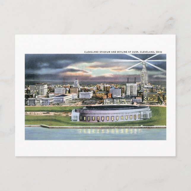 Cleveland Stadium, Cleveland, Ohio Vykort (Framsida)