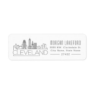 Cleveland Stylized horisont   Returadress Etikett