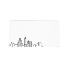 Cleveland Stylized Skyline | Tom etikett Adressetikett