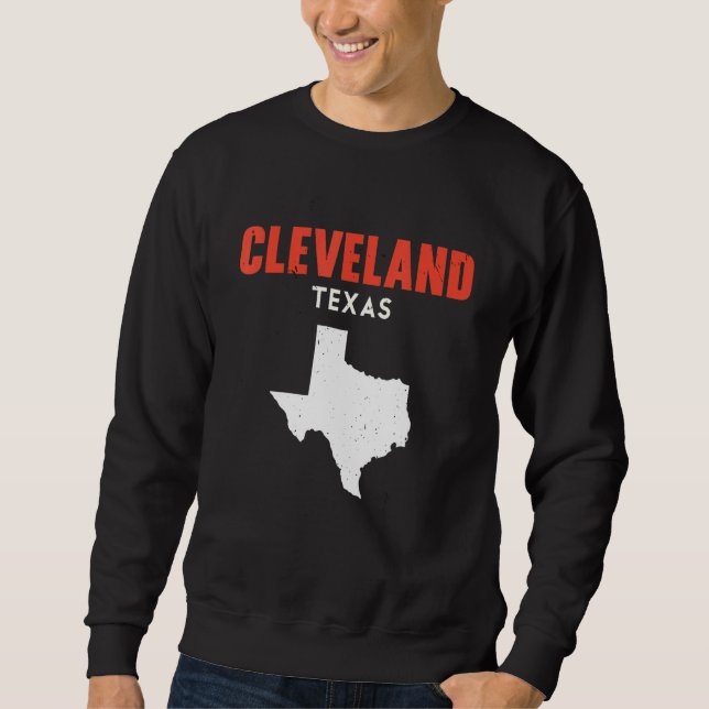 Cleveland Texas USA State America Travel Texas Lång Ärmad Tröja (Framsida)