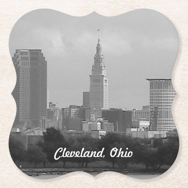 Cleveland Tower BW Underlägg Papper (Framsida)