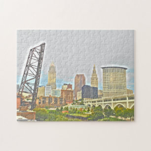 Cleveland True Färger Skyline Pussel
