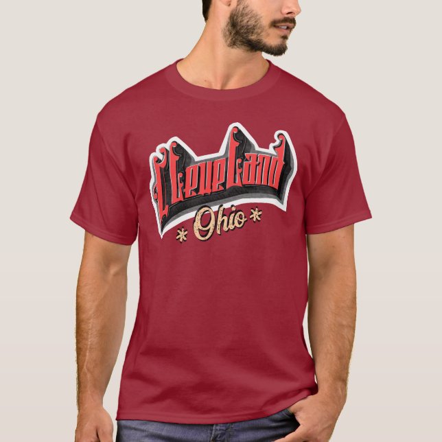 Cleveland Typography T Shirt (Framsida)