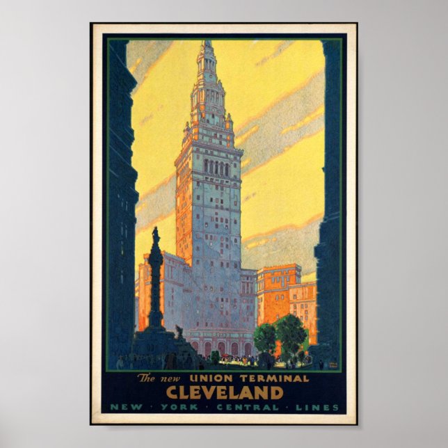 Cleveland Union Terminal Vintage affisch (Framsidan)