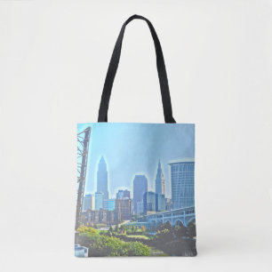 Cleveland Väster River Blues Tote Bag Tygkasse
