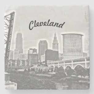Cleveland västersvart & vithorisont stenunderlägg