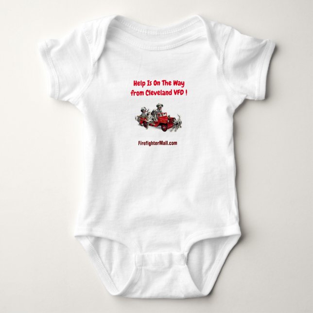Cleveland VFD Baby Bodykostym T Shirt (Framsida)