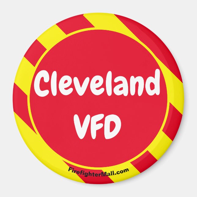 Cleveland VFD Red/Gult magnet (Framsidan)