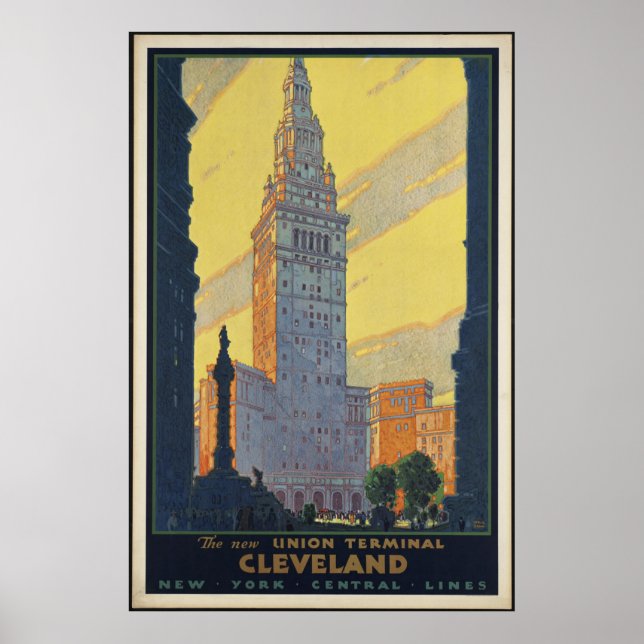 Cleveland Vintage resor Poster Ad Retro-utskrifter (Framsidan)