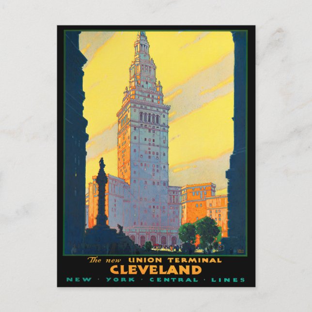 Cleveland vintage resor vykort (Framsida)