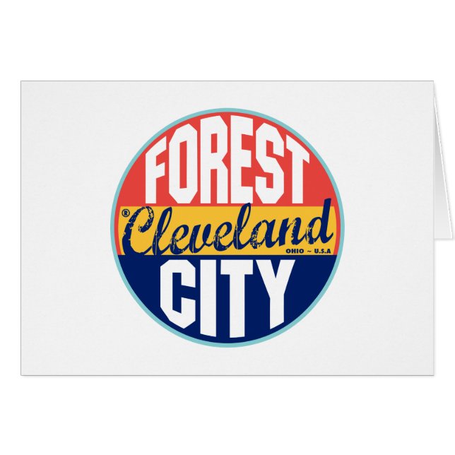 Cleveland vintageetikett OBS kort (Framsidan Horizontal)