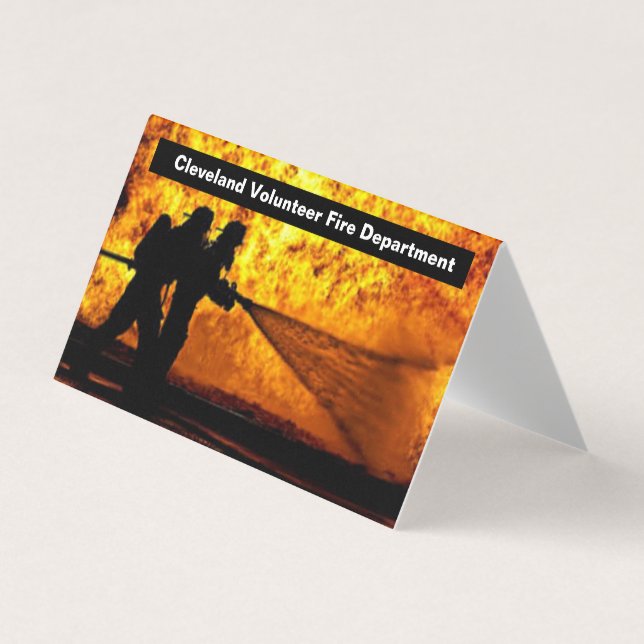 Cleveland Volunteer Fire Department är vikt Visitkort (Framsida)
