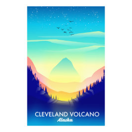 Cleveland Vulkan Alaska resaffisch Fototryck