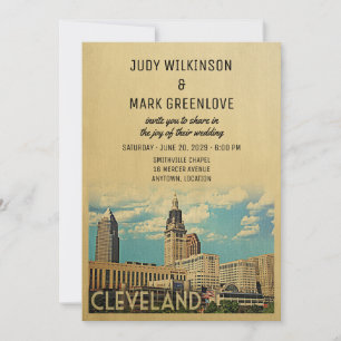 Cleveland Wedding Investigation Ohio Inbjudningar